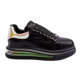 Baskets en cuir pour femmes GOE NN2N4030 Noir le noir
