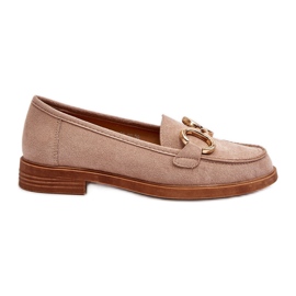 Vinceza Mocassins Pour Femmes En Daim Avec Décoration Beige Echonesa