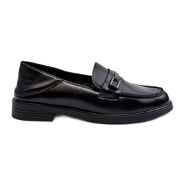 Vinceza Mocassins Cuir Femme Noir Nurea