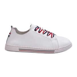 Vinceza Baskets En Cuir Femme Blanc Litzy