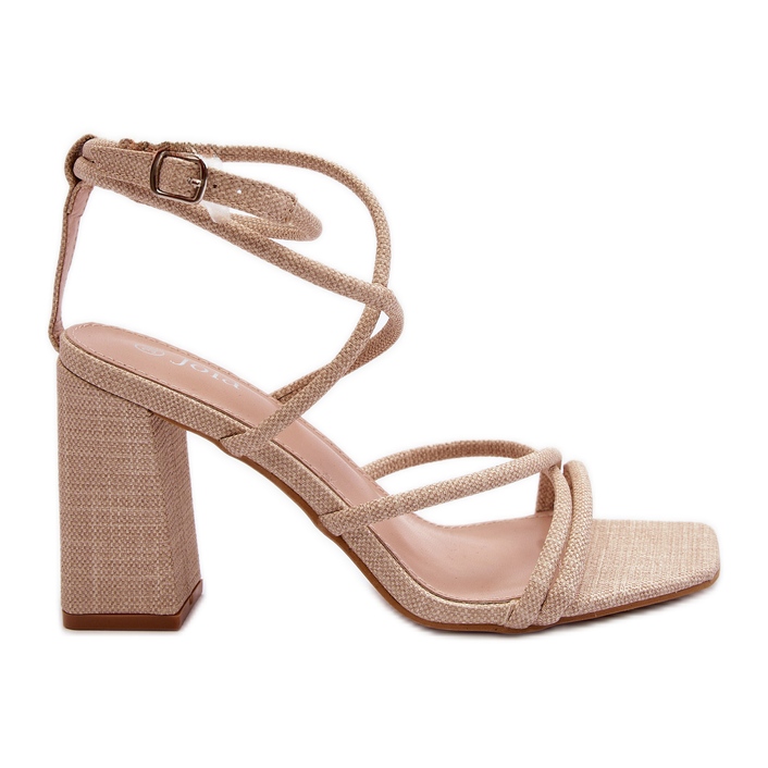 Sandales à talons hauts et brides Herfiana beiges