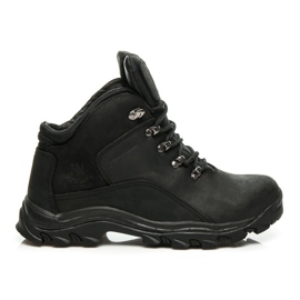 New Age Chaussures de trekking en cuir noir