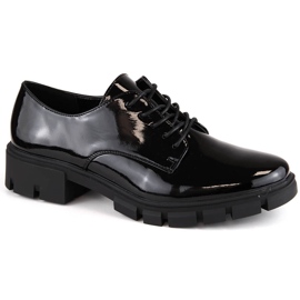 M. DASZYŃSKI Chaussures richelieu vernies noires pour femme M.Daszyński MR23119-5