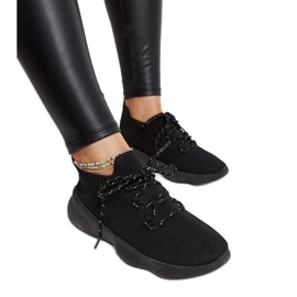 Baskets de sport noires Roshni