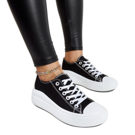 Baskets noires sur une épaisse plateforme Zlata le noir Baskets noires sur une épaisse plateforme Zlata le noir