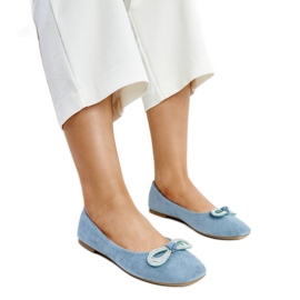 Ballerines bleues à nœud par Gaillou