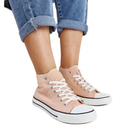 Baskets montantes Eliska rose clair Baskets montantes Eliska rose clair