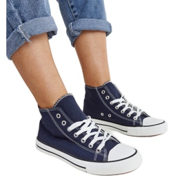 Baskets montantes Eliska bleu marine