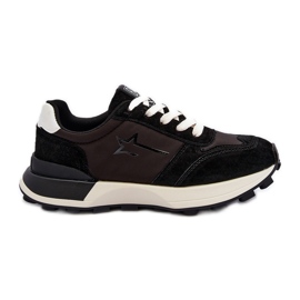 Baskets en cuir pour femmes Big Star NN274963 Noir