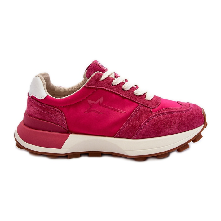Baskets en cuir pour femmes Big Star NN274961 Fuchsia rose Baskets en cuir pour femmes Big Star NN274961 Fuchsia rose