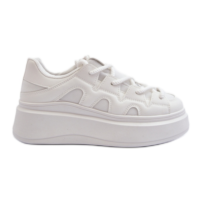 Baskets Femme À Laçage Épais Blanc Vinali blanche