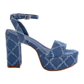 Sandales en jean à talons hauts Acrana bleues