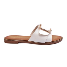 Tongs Pour Femmes Avec Bride Et Boucle Blanc Opahiri