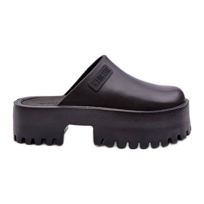 Tongs pour femmes à semelle massive Big Star NN274014 noir le noir