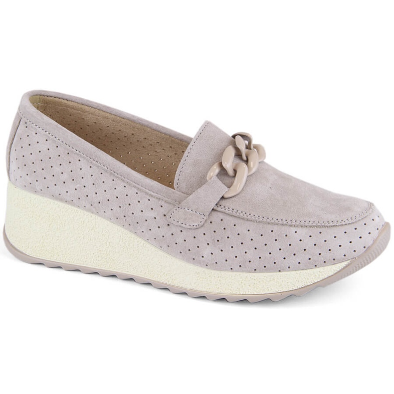 Chaussures compensées femme en cuir suédé beige Filippo DP6212 Chaussures compensées femme en cuir suédé beige Filippo DP6212
