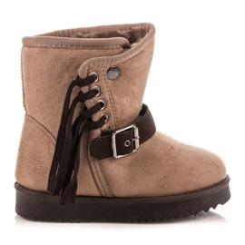Kylie Bottes à franges brun