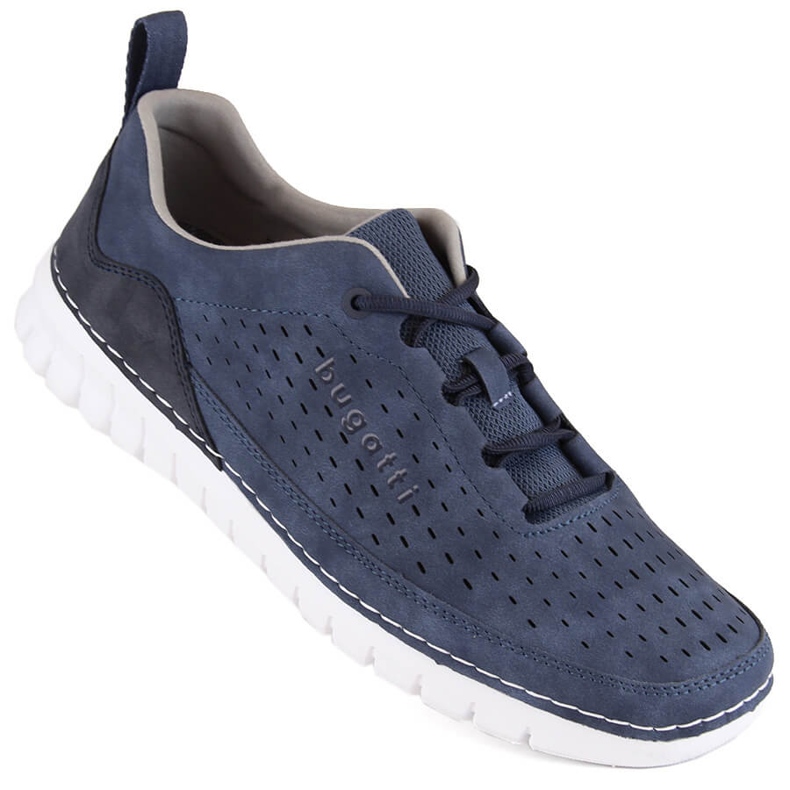 Chaussures de sport ajourées confortables pour hommes, bleu foncé Bugatti NN153319