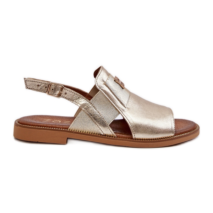 Zazoo 40385 Sandales en cuir pour femme Doré d'or Zazoo 40385 Sandales en cuir pour femme Doré d'or