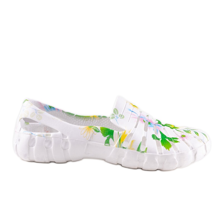Tongs en caoutchouc blanc à motif Eliano blanche