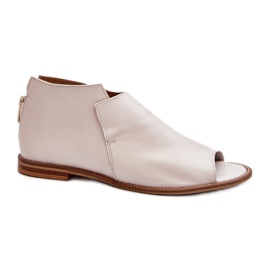 Sandales en cuir pour femmes Laura Messi 2443 blanc