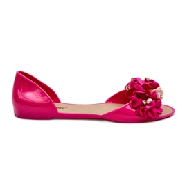 Ballerines Femme En Caoutchouc À Fleurs Fuchsia Junikla rose