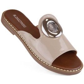 M.Daszyński W SAN34 chaussons vernis beiges M.Daszyński W SAN34 chaussons vernis beiges