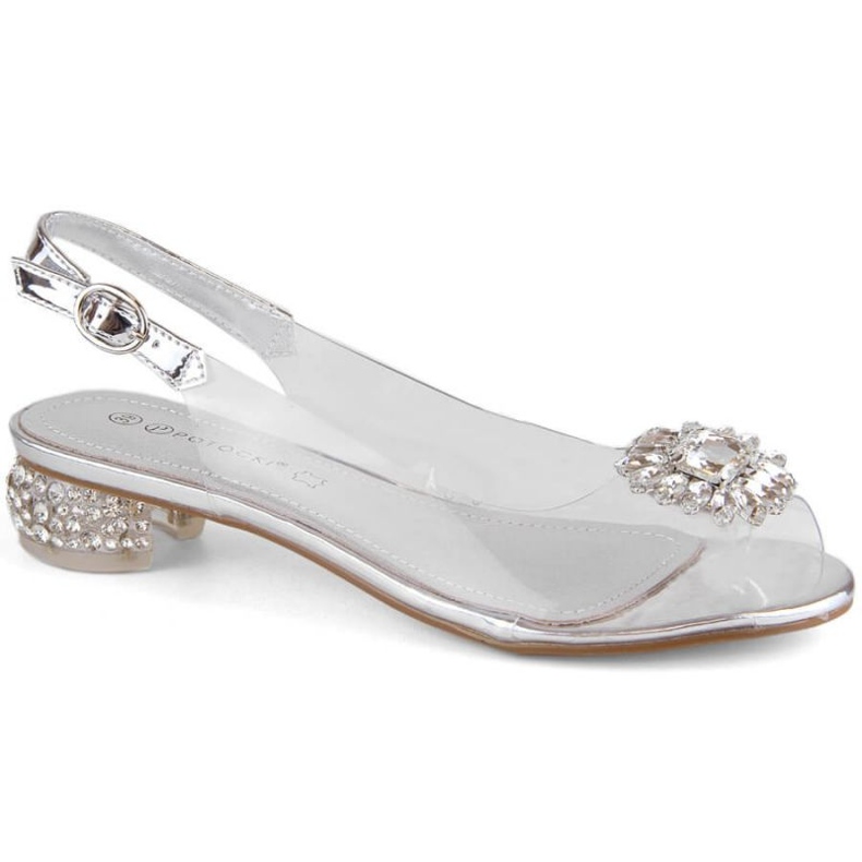 Sandales transparentes Potocki W WOL227B argentées