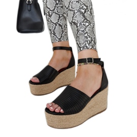 Espadrilles compensées Nives noires