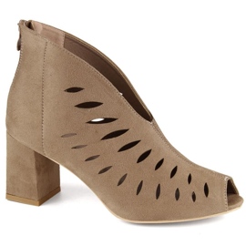 Bottines en daim Potocki W WOL225B cappuccino brun