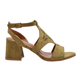 Sandales à talons bas vertes Eleriva Sandales à talons bas vertes Eleriva