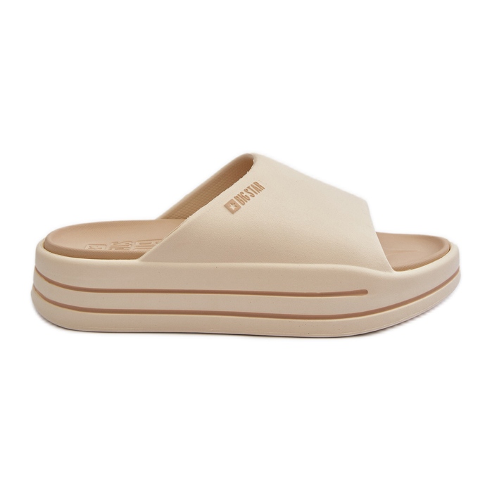 Tongs pour femmes sur la plateforme Big Star NN274A034 Beige