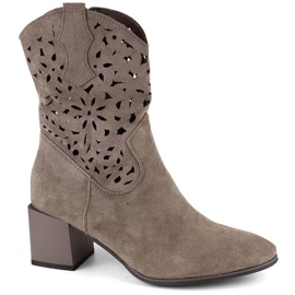 Bottines ajourées en daim Jezzi W JEZ425B marron brun