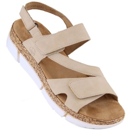 Sandales confortables Rieker W RKR671 beiges