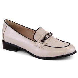 Potocki W WOL220 chaussures à talons bas vernies beiges Potocki W WOL220 chaussures à talons bas vernies beiges