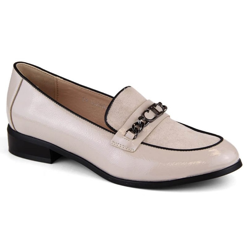 Potocki W WOL220 chaussures à talons bas vernies beiges