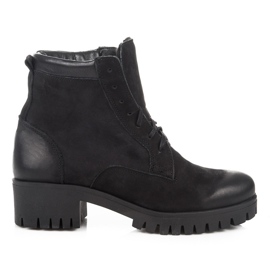 Vinceza Bottines à lacets avec protection le noir