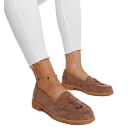 Mocassins Vinceza en daim marron brun