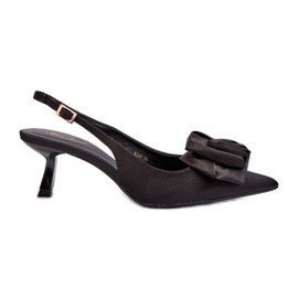 Talons hauts Ozena noirs avec décoration le noir