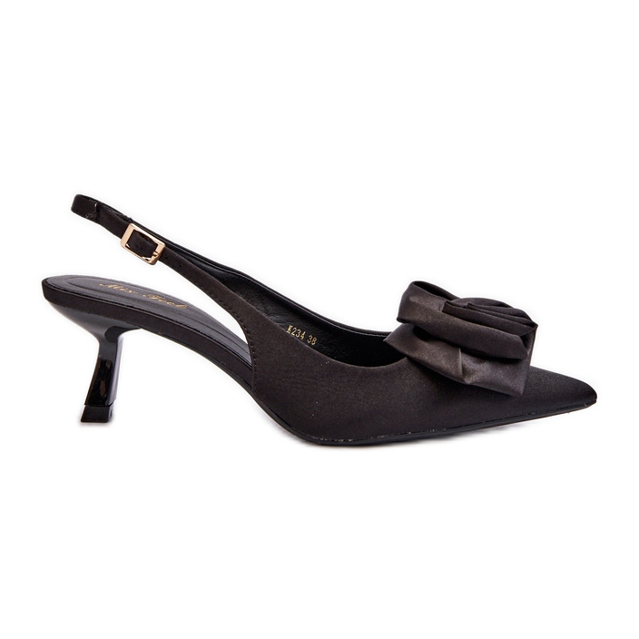 Talons hauts Ozena noirs avec décoration le noir