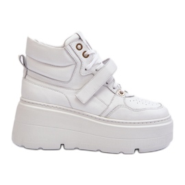 Zazoo 3450 Baskets En Cuir Femme Blanc