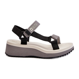 Sandales Femme Sur Plateforme Et Compensée Big Star NN274A054 Gris noir