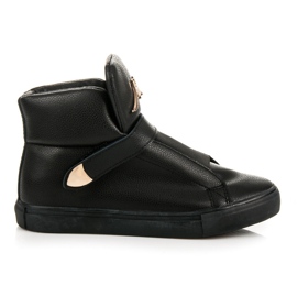 Baskets Montantes Avec Velcro le noir