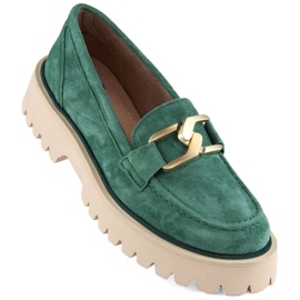 Filippo W PAW459C chaussures en cuir suédé, vert Filippo W PAW459C chaussures en cuir suédé, vert