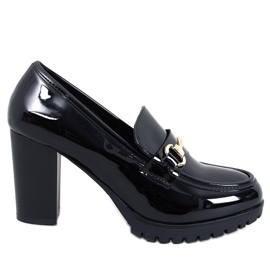 Hyett Mocassins noirs à talon verni