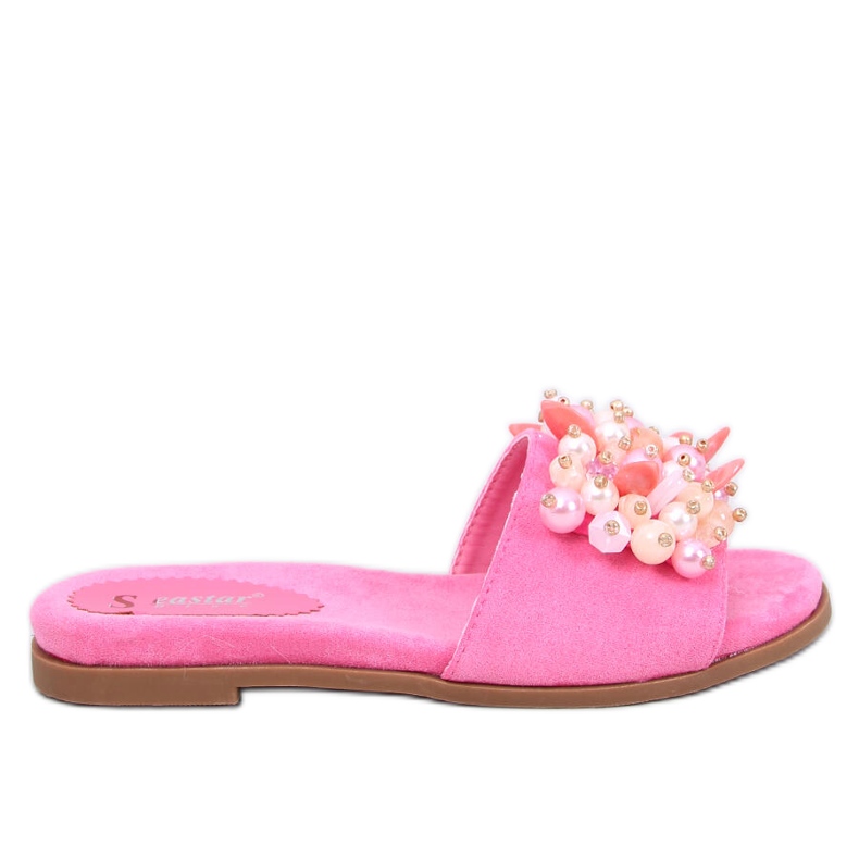 Seastar Lumsen Tongs Fuchsia avec pierres colorées rose