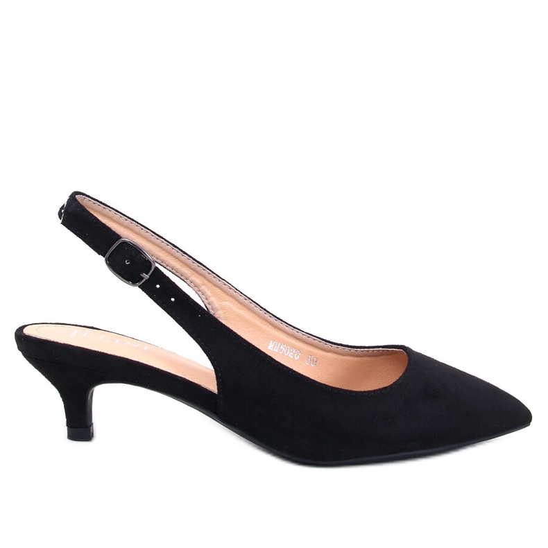Malloi Talons bas noirs à talon ouvert le noir