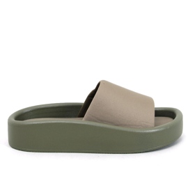 Fontes Oliver tongs souples pour femmes vert