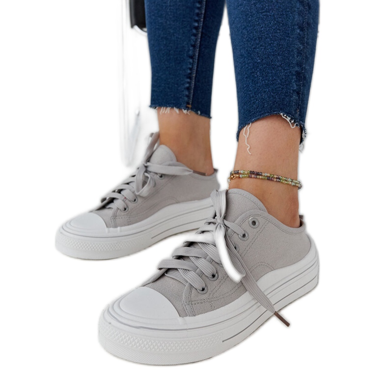 Baskets plateforme Fiori grises Baskets plateforme Fiori grises