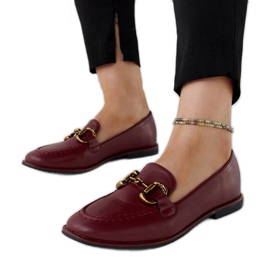 Mocassins bordeaux à boucle Lemlem rouge
