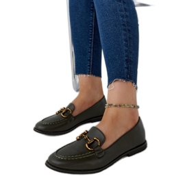 Mocassins vert foncé avec boucle Lemlem
